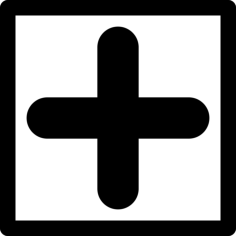 Plus Big Square Button Outline Svg Vector, Free Vectors File